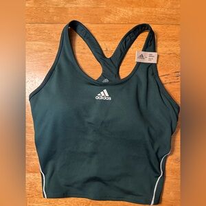 Adidas Primegreen Racerback Top in Forest Green